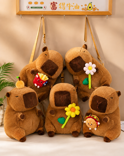 Mochila Peluche capibara 30cm