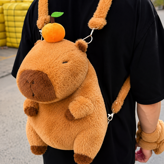 Mochila Peluche capibara 30cm
