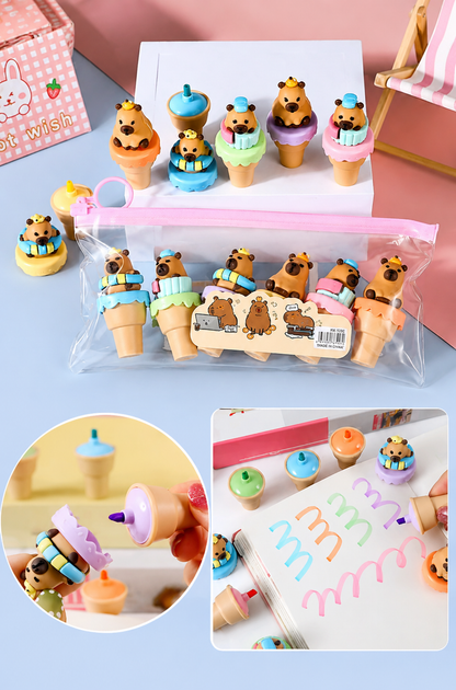 Set de Mini Destacadores Capibara