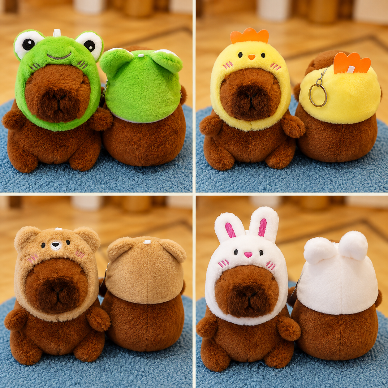 Llaveros Peluche Capibara – 4 Diseños