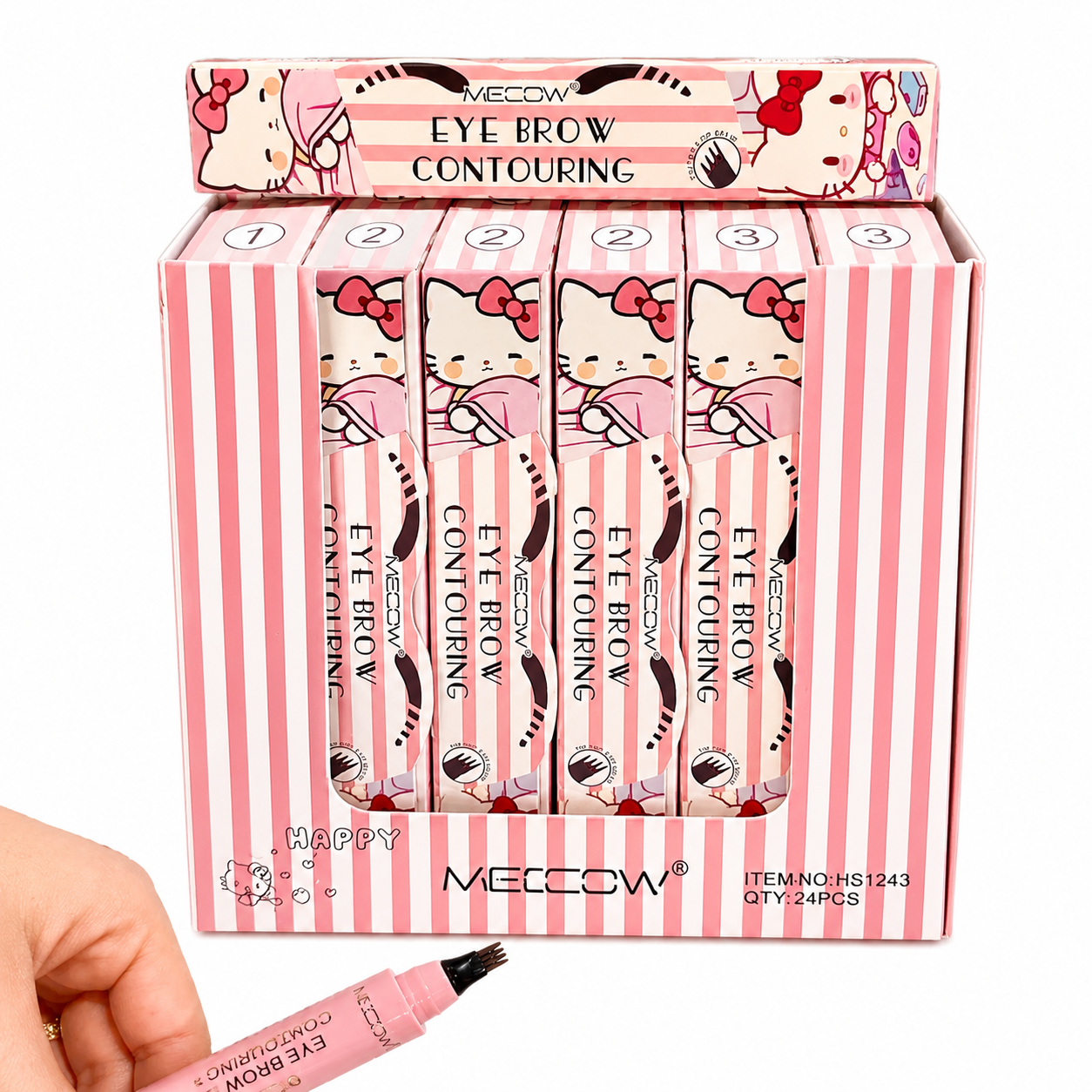 Plumón Microblading para Cejas Hello Kitty - Efecto Pelo a Pelo